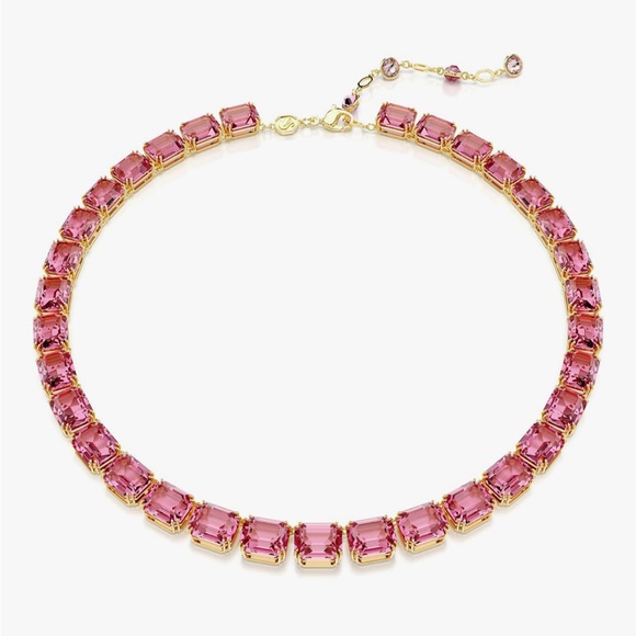 Authentic Swarovski Millenia Pink Crystal Exclusive Collection Necklace in Gold - Picture 1 of 10